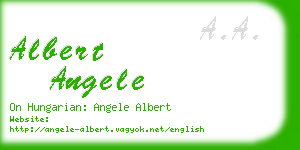 albert angele business card